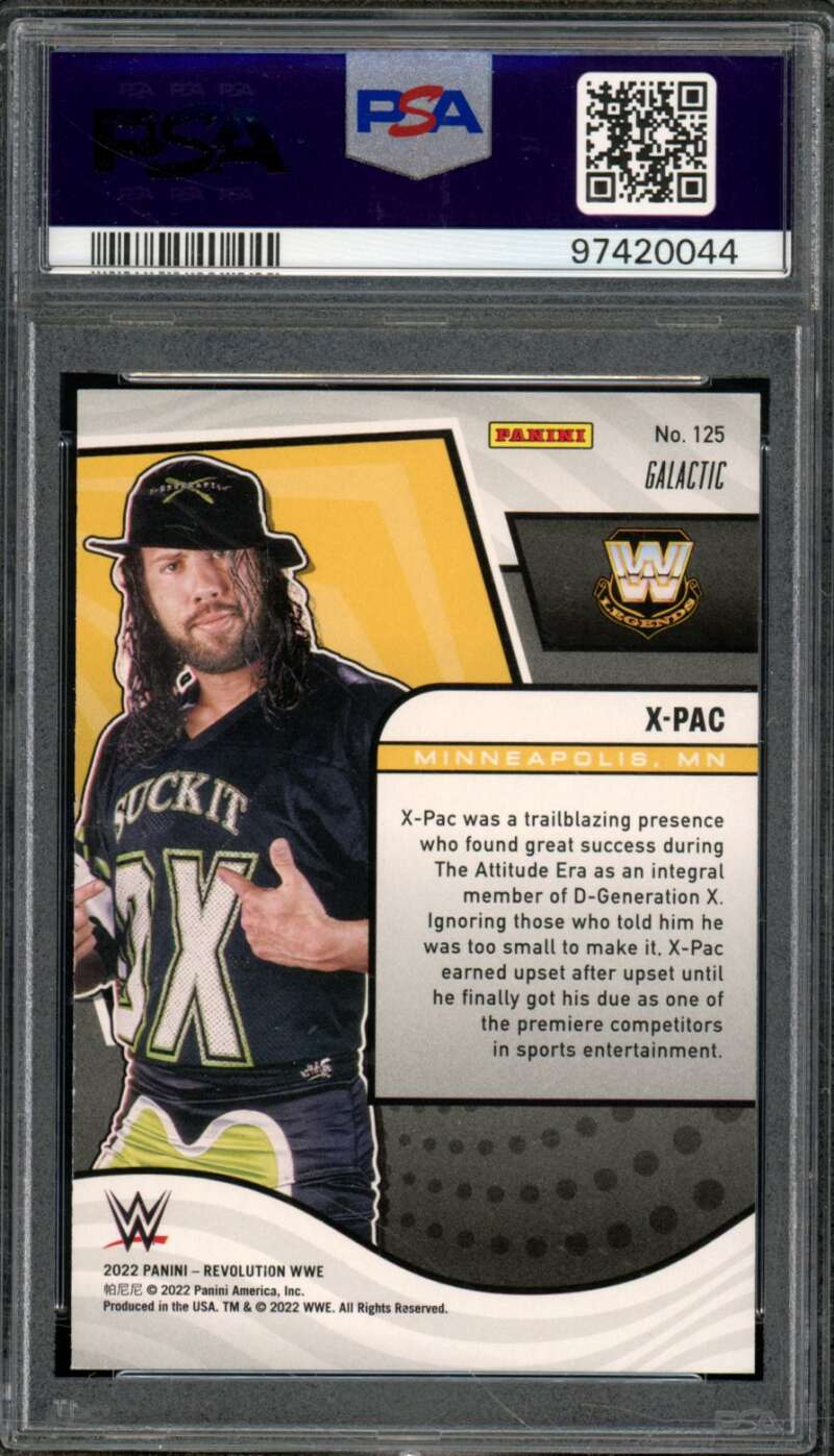 X-Pac Card 2022 Revolution WWE Glactic (pop 1) #125 PSA 9 Image 2