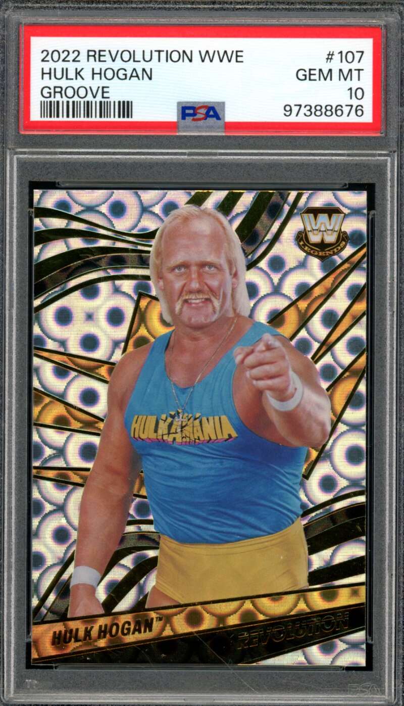 Hulk Hogan Card 2022 Revolution WWE Groove (pop 5) #107 PSA 10 Image 1