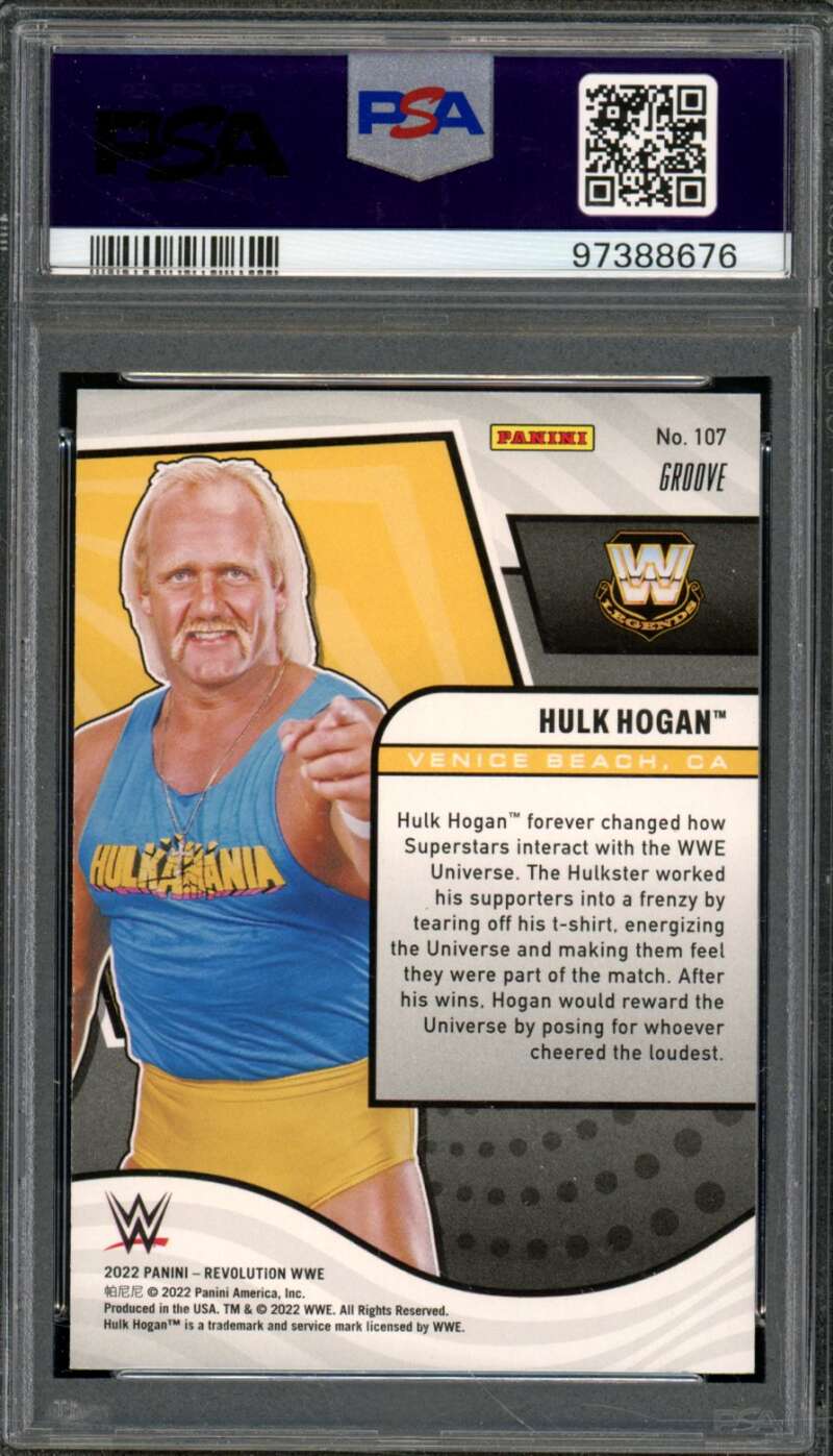 Hulk Hogan Card 2022 Revolution WWE Groove (pop 5) #107 PSA 10 Image 2