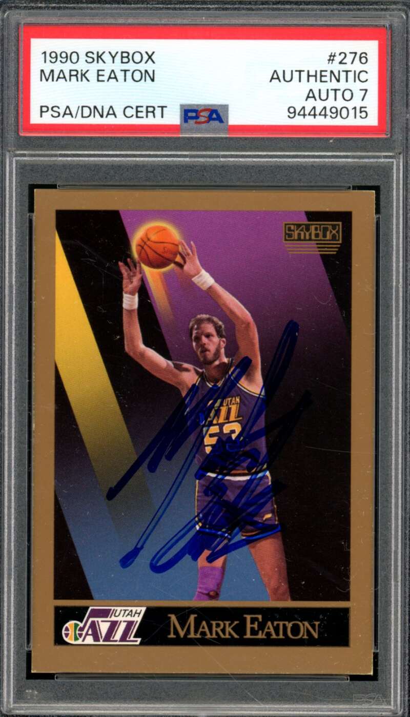 Mark Eaton Card 1990-91 SkyBox #276 PSA/DNA Certified Authentic Auto 7 Image 1