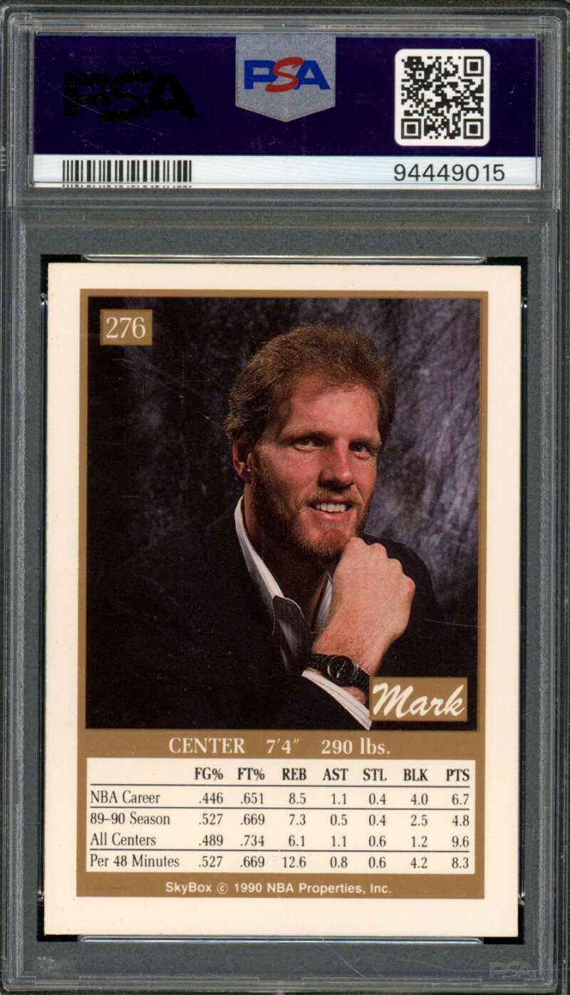 Mark Eaton Card 1990-91 SkyBox #276 PSA/DNA Certified Authentic Auto 7 Image 2