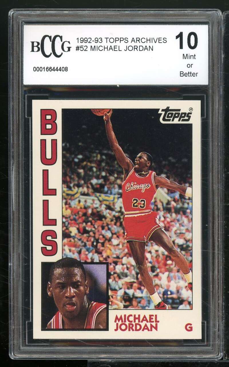 1992-93 Topps Archives #52 Michael Jordan Card BCCG 10 Mint+ Image 1