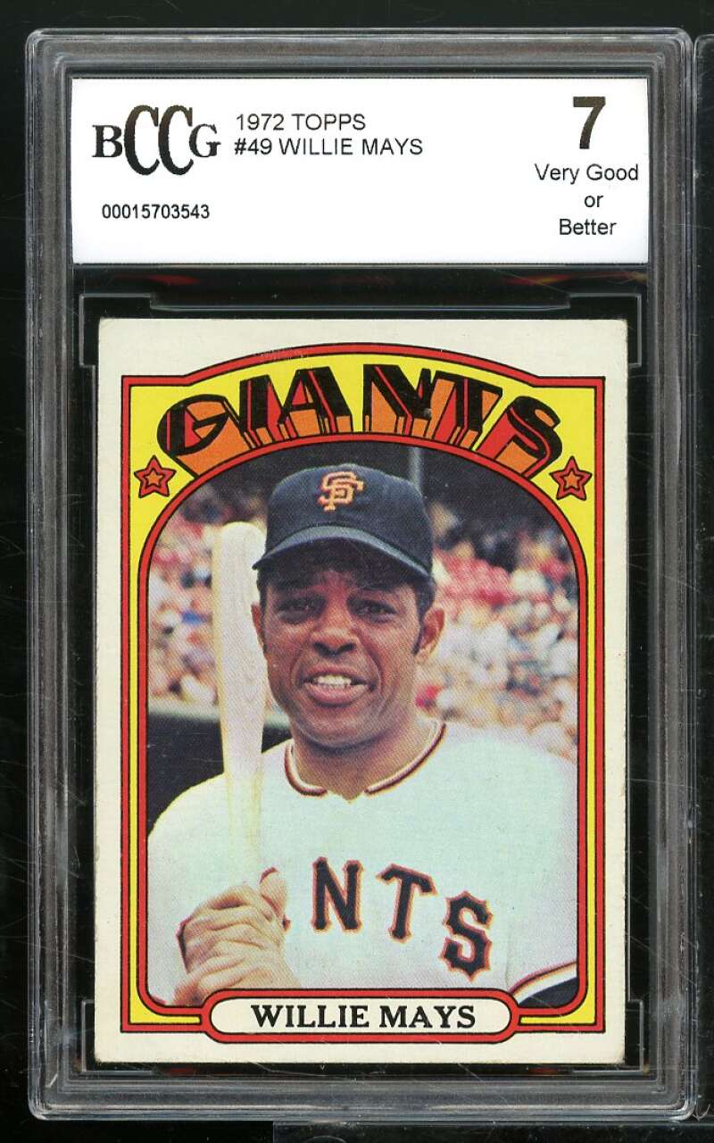 1972 Topps #49 Willie Mays Card Image 1