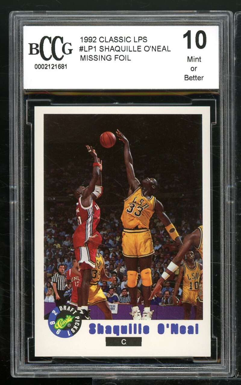 1992 Classic #LP1 Shaquille O'Neal Rookie Card BGS BCCG 10 Mint+ Image 1