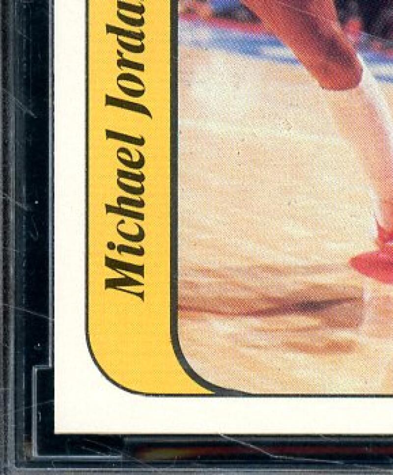 1986-87 Fleer Stickers #8 Michael Jordan Rookie Card BGS BCCG 10 Mint+ Image 6