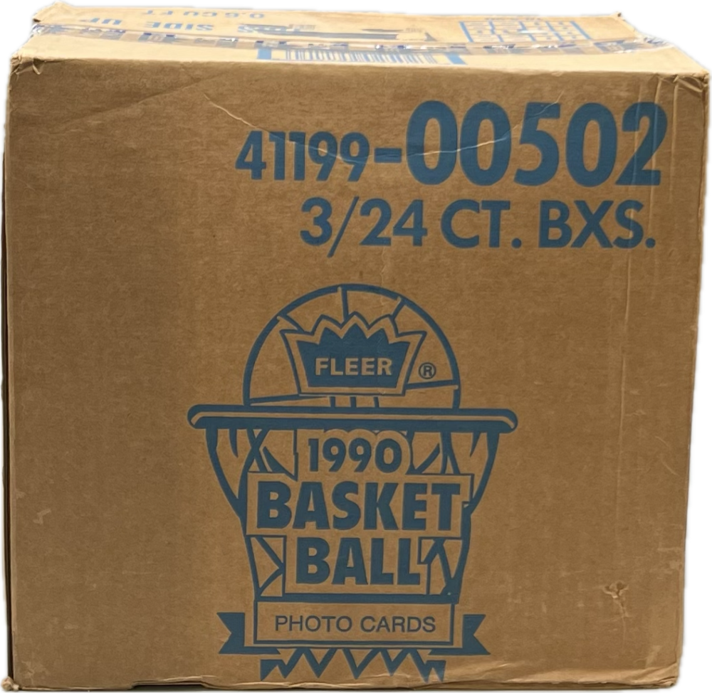 1990-91 Fleer Rack Pack Factory Sealed Basketball Case (3/24 ct Boxes 72 Packs)  Image 1