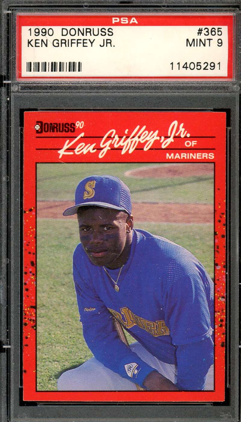 Ken Griffey Jr. Card 1990 Donruss #365 PSA 9 Image 1