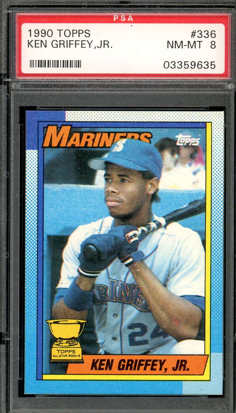 Ken Griffey Jr. Card 1990 Topps #336 PSA 8 Image 1