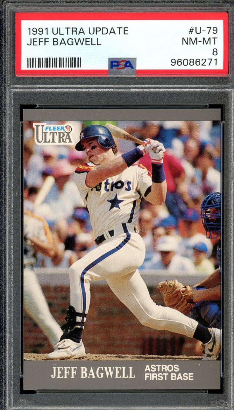 Jeff Bagwell Rookie Card 1991 Ultra Update #U-79 PSA 8 Image 1