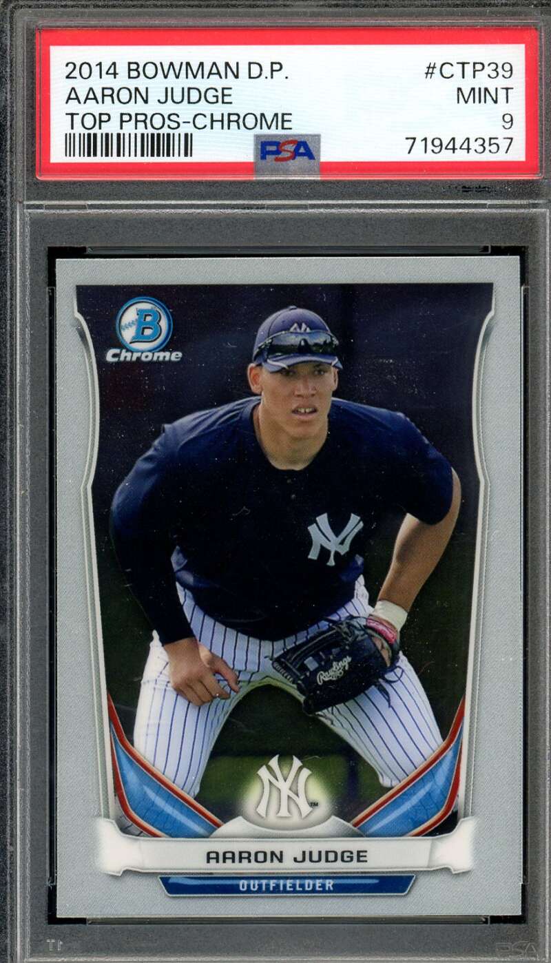 Aaron Judge Rookie Card 2014 Bowman Draft Picks Chrome #CTP39 PSA 9 Image 1