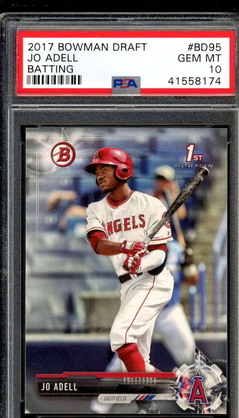 Jo Adell Rookie Card 2017 Bowman Draft #BD95 PSA 10 Image 1