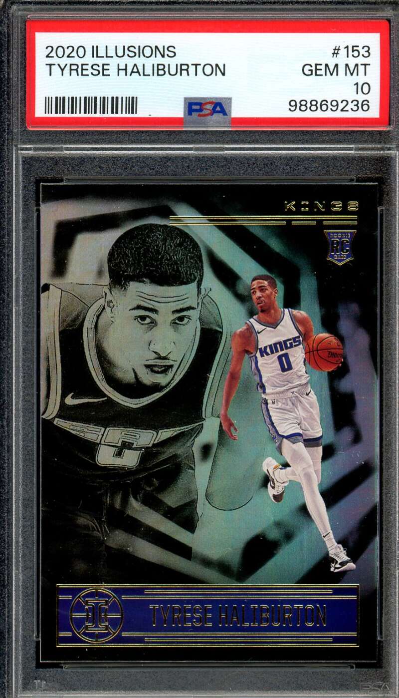 Tyrese Haliburton Rookie Card 2020-21 Illusions #153 PSA 10 Image 1