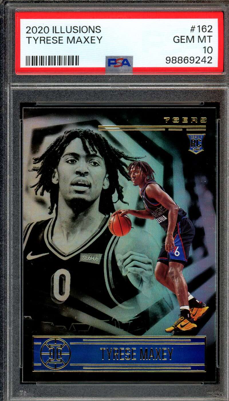 Tyrese Maxey Rookie Card 2020-21 Illusions #162 PSA 10 Image 1