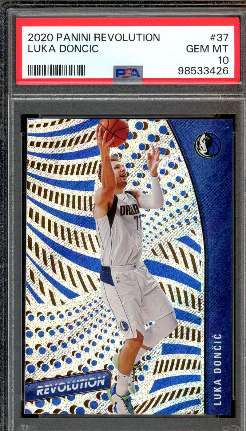 Luka Doncic Card 2020-21 Panini Revolution #37 PSA 10 Image 1