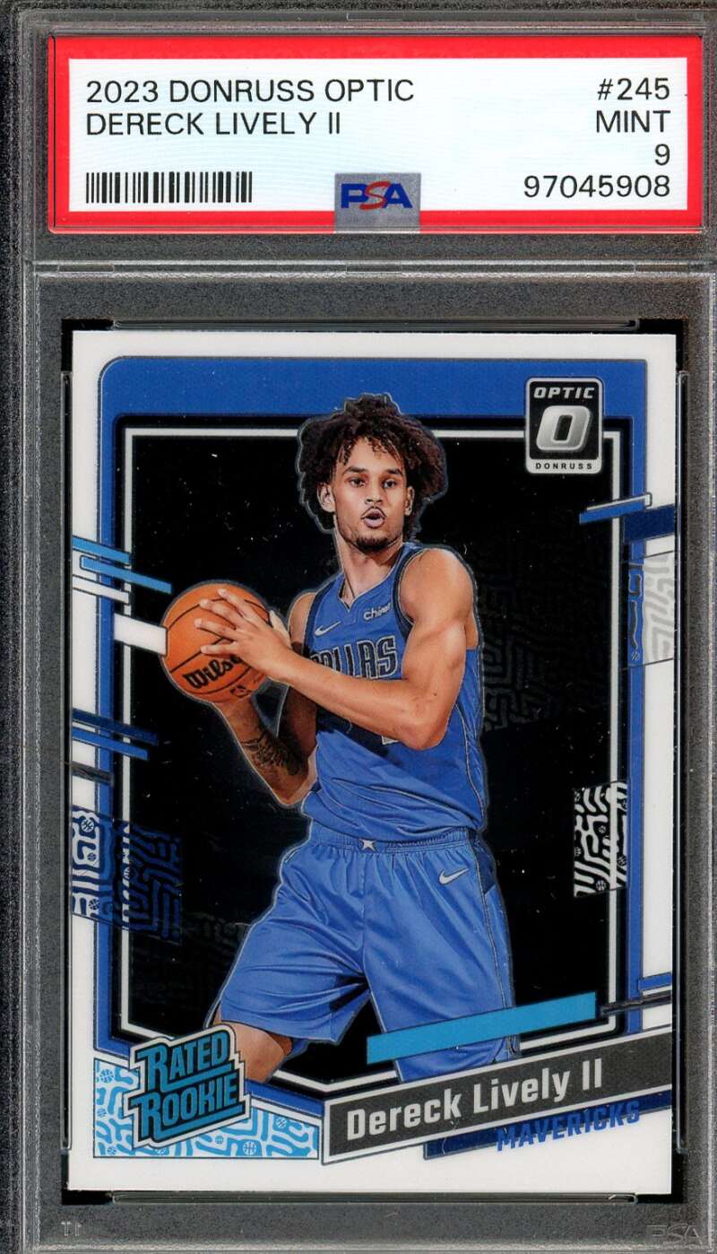 Dereck Lively II Card 2023-24 Donruss Optic #245 PSA 9 Image 1