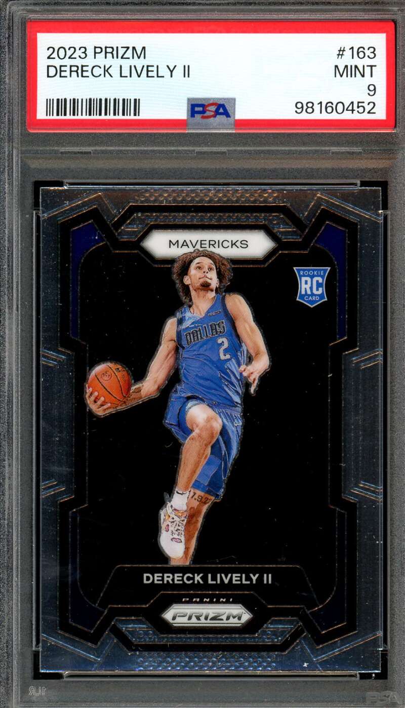 Dereck Lively II Rookie Card 2023-24 Prizm #163 PSA 9 Image 1