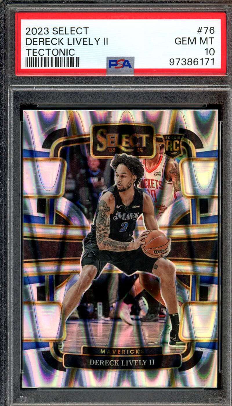 Dereck Lively II Rookie Card 2023-24 Select Tectonic #76 PSA 10 Image 1