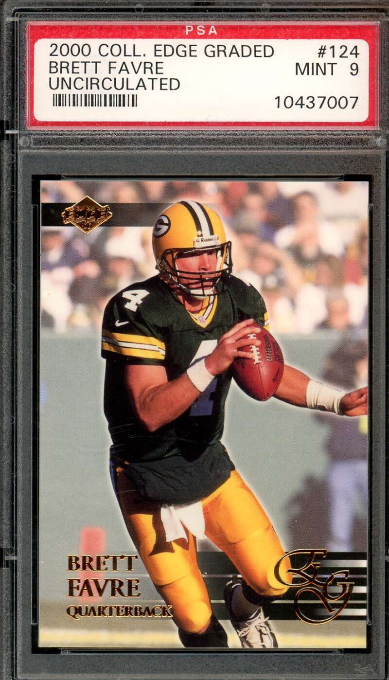 Brett Favre Card 2000 Coll. Edge Graded Uncirculated #124 PSA 9 Image 1