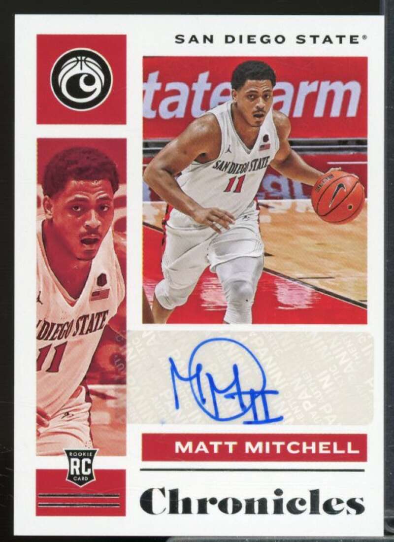 Matt Mitchell Rookie 2021-22 Panini Chronicles Draft Pick Rookie Signatures #35  Image 1