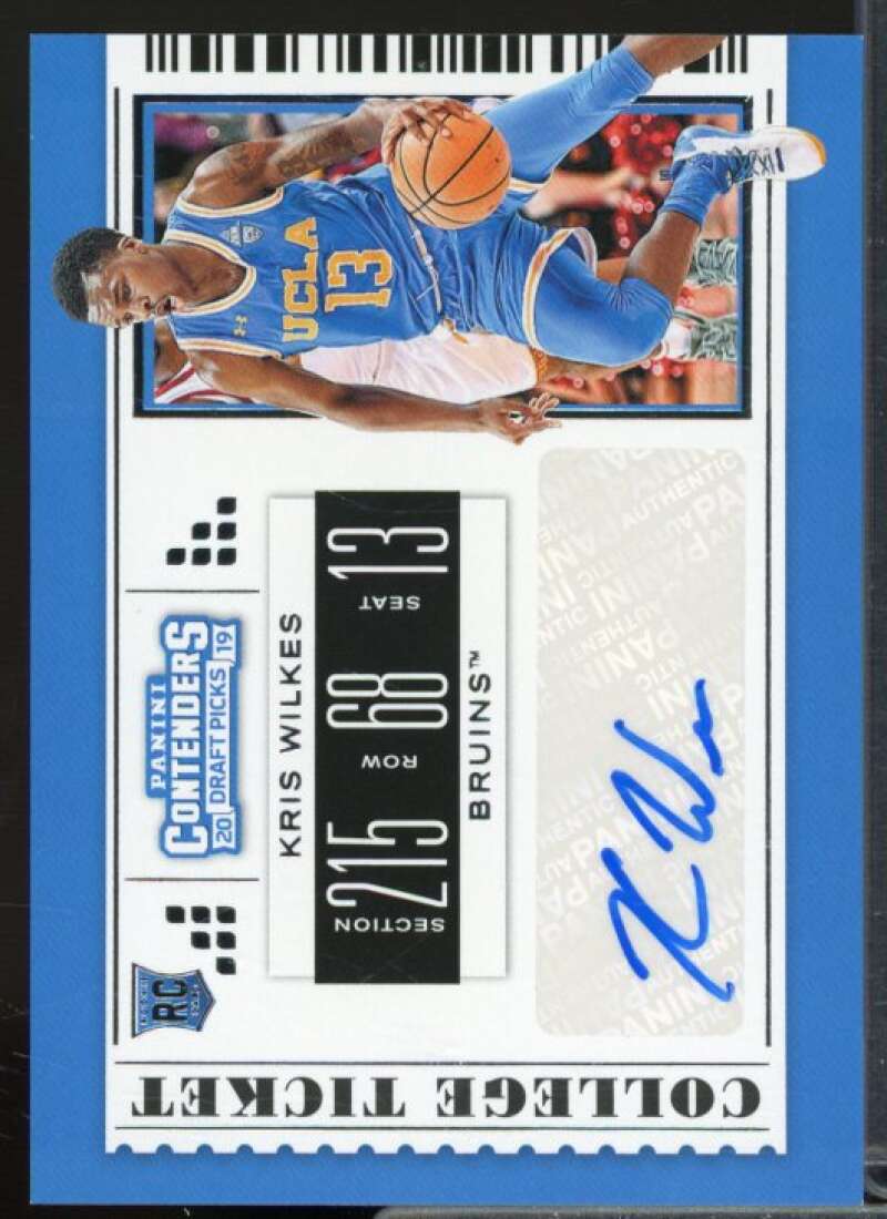 Kris Wilkes AU Rookie Card 2019-20 Panini Contenders Draft Picks #97  Image 1