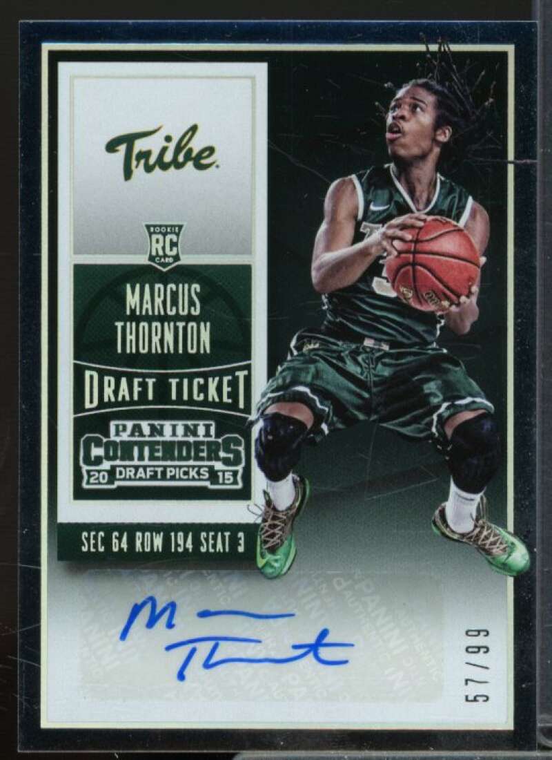 Marcus Thornton AU Card 2015-16 Panini Contenders Draft Picks Draft Ticket #157  Image 1