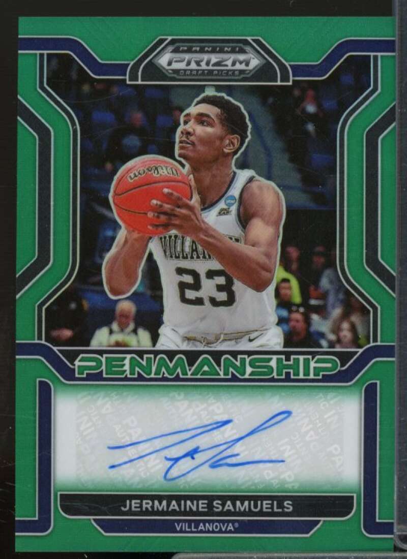 Jermaine Samuels 2022-23 Panini Prizm Draft Picks College Penmanship Green #27  Image 1