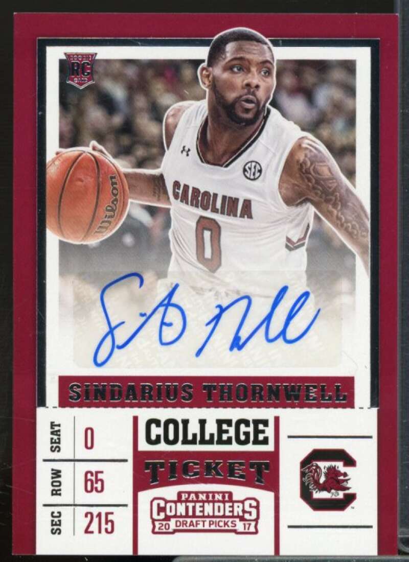 Sindarius Thornwell AU Rookie Card 2017-18 Panini Contenders Draft Picks #92  Image 1