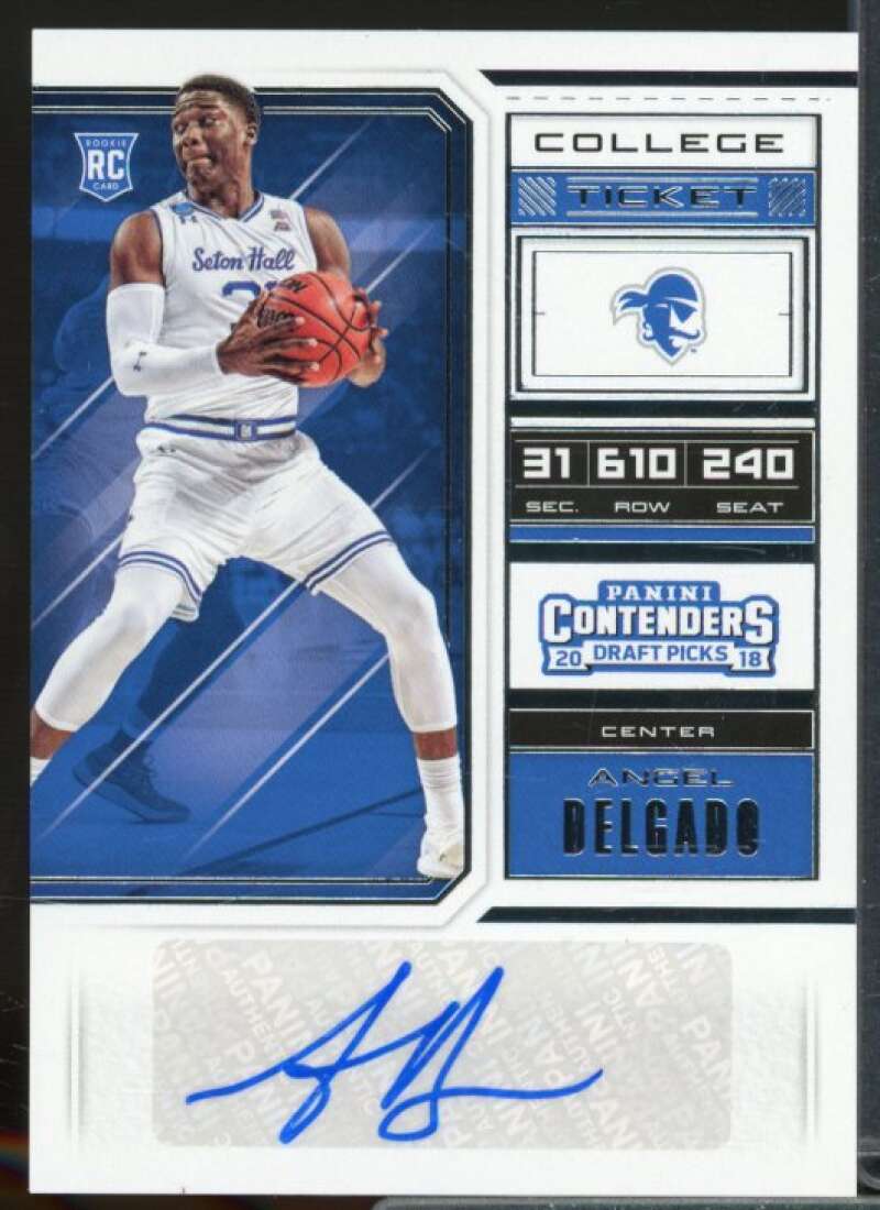 Angel Delgado AU Rookie Card 2018-19 Panini Contenders Draft Picks #121  Image 1