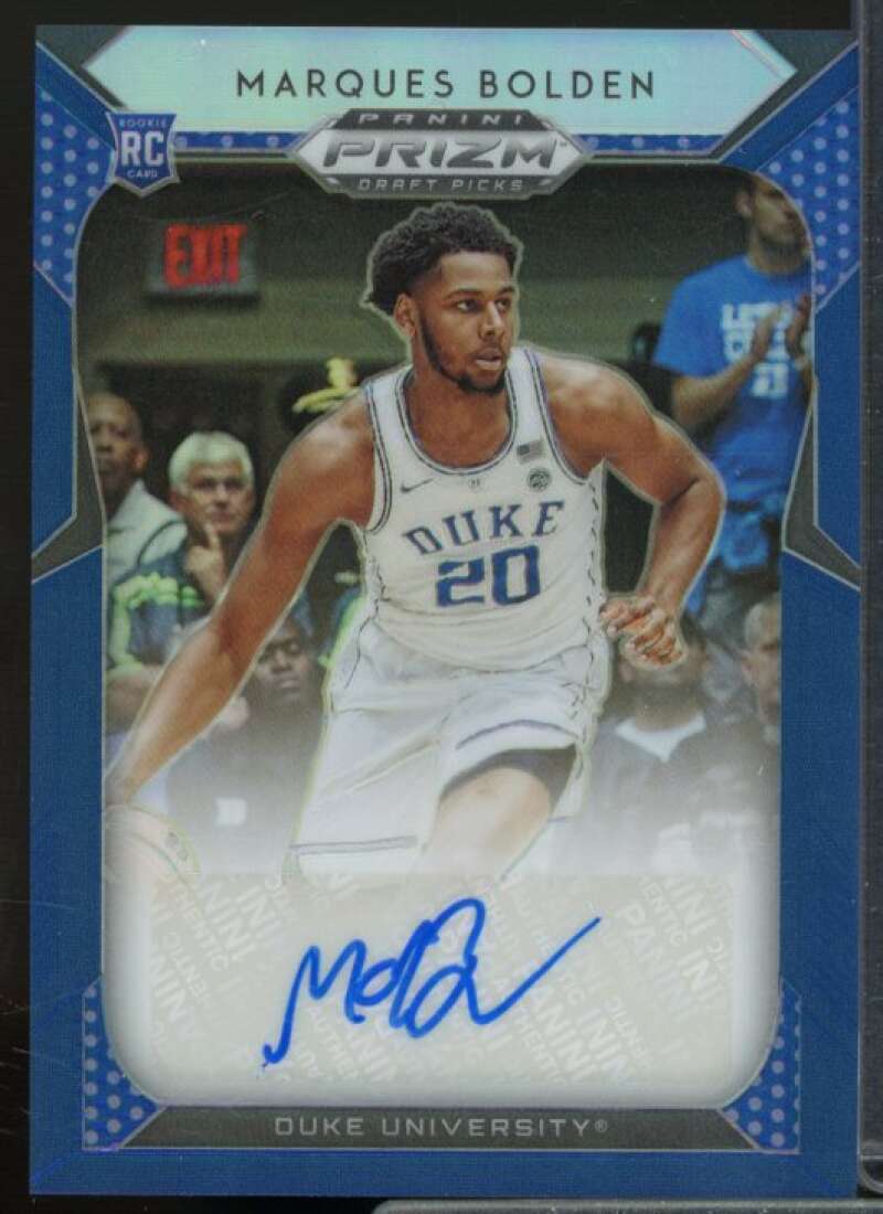 Marques Bolden 2019-20 Panini Prizm Draft Picks Autographs Prizms Blue #112  Image 1