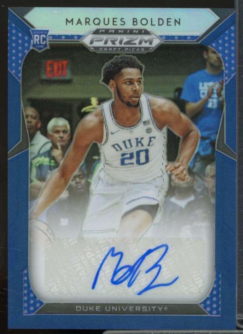 Marques Bolden 2019-20 Panini Prizm Draft Picks Autographs Prizms Blue #112  Image 1