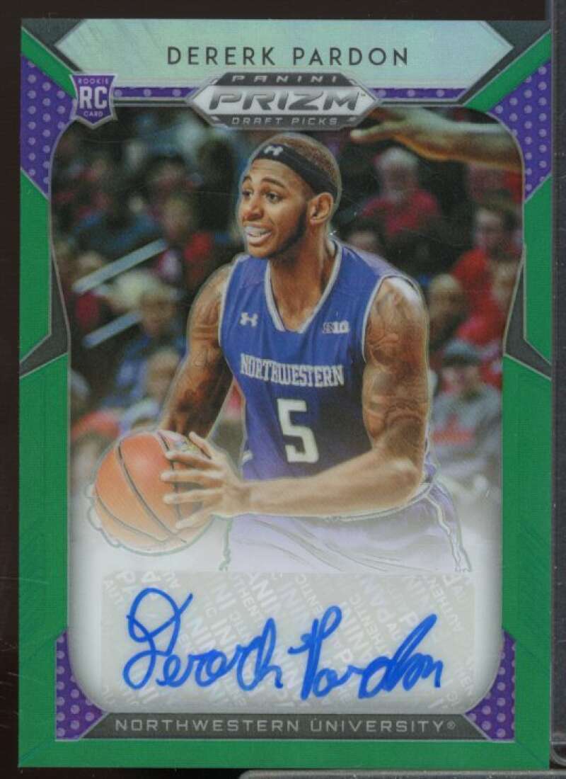 Dererk Pardon 2019-20 Panini Prizm Draft Picks Autographs Prizms Green #124  Image 1