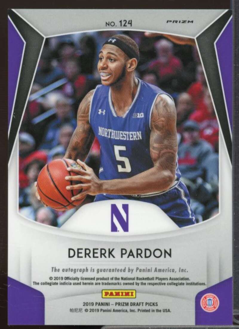 Dererk Pardon 2019-20 Panini Prizm Draft Picks Autographs Prizms Green #124  Image 2