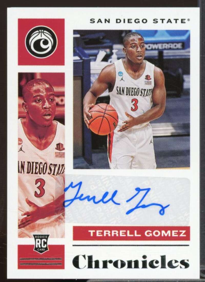 Terrell Gomez Rookie 2021-22 Panini Chronicles Draft Pick Rookie Signatures #53  Image 1