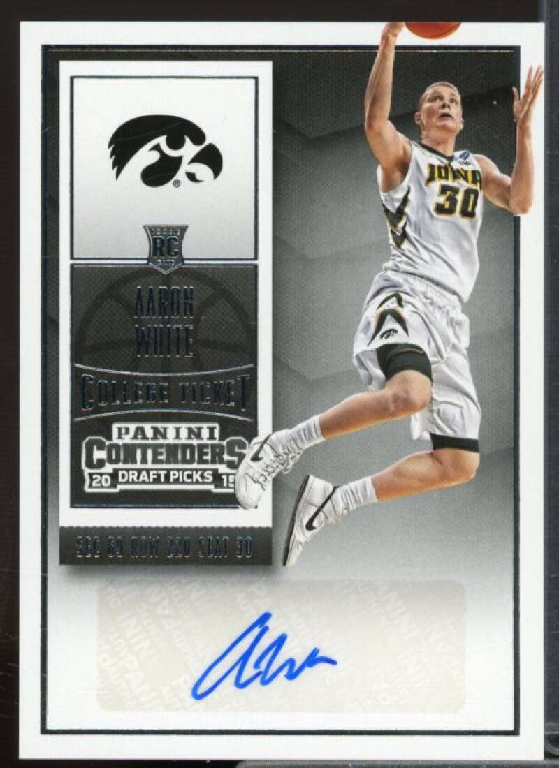 Aaron White AU/White jersey Rookie 2015-16 Panini Contenders Draft Picks #109B  Image 1