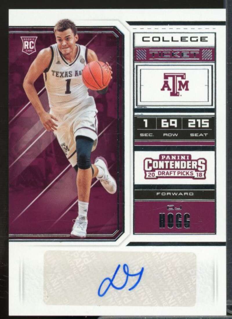 DJ Hogg AU Rookie Card 2018-19 Panini Contenders Draft Picks #115  Image 1