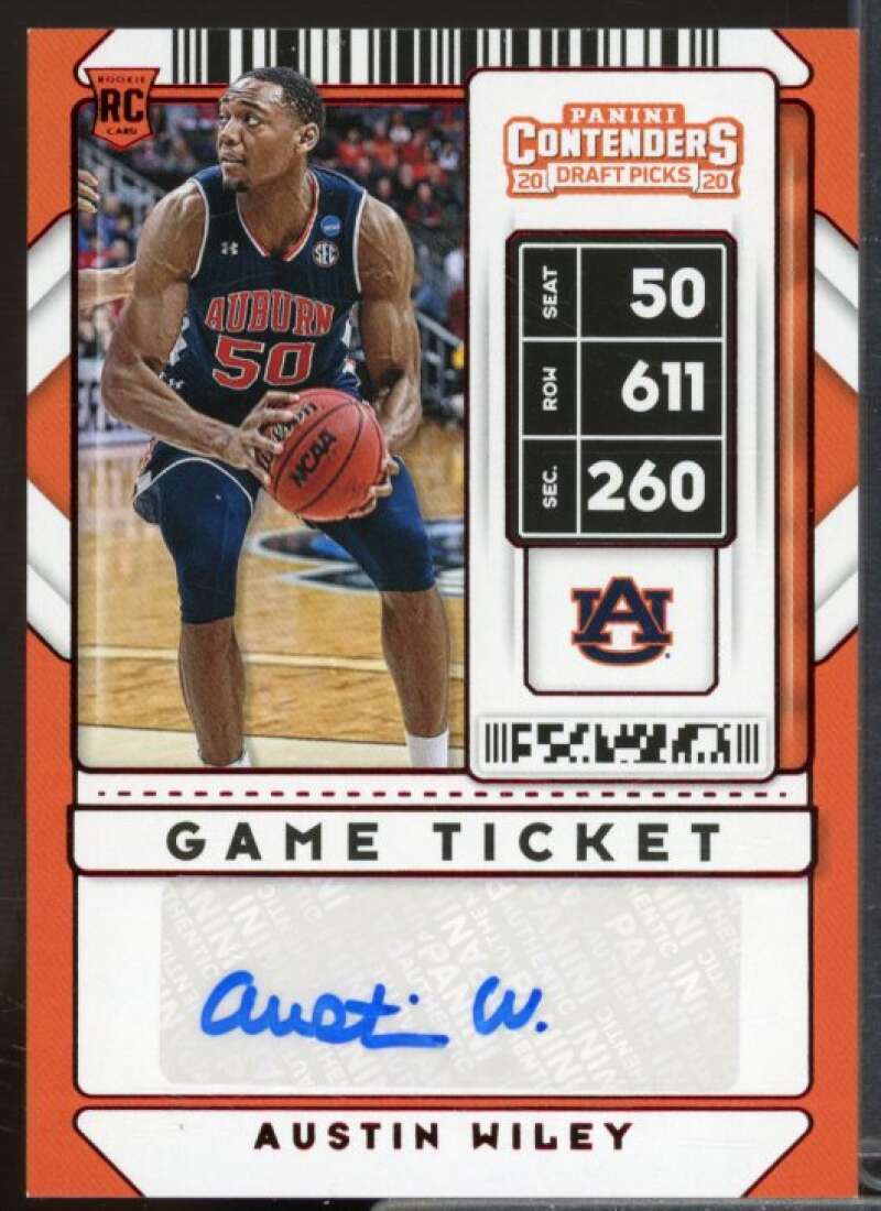 Austin Wiley AU Card 2020-21 Panini Contenders Draft Picks Game Ticket Red #102  Image 1