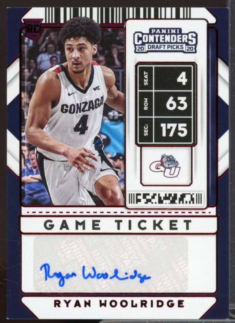 Ryan Woolridge AU 2020-21 Panini Contenders Draft Picks Game Ticket Red #126  Image 1