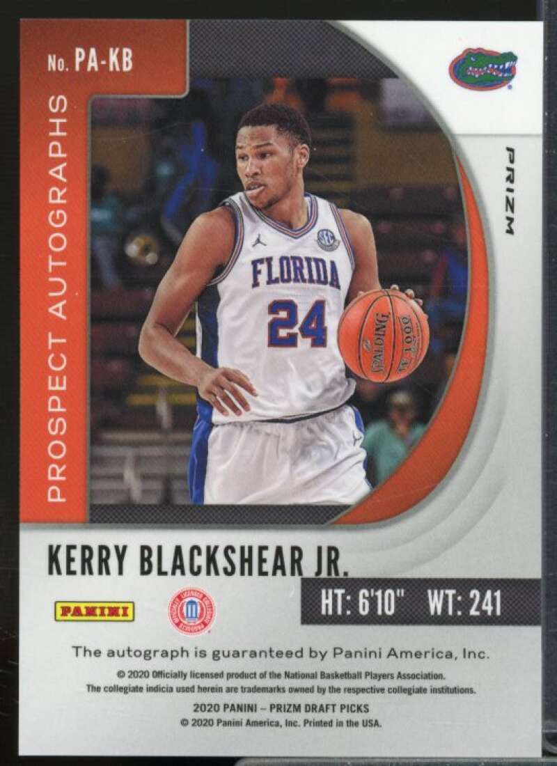 Kerry Blackshear Jr. 2020-21 Panini Prizm Draft Picks Prospect AutoPink Ice #67  Image 2