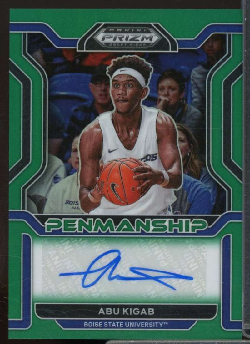 Abu Kigab 2022-23 Panini Prizm Draft Picks College Penmanship Prizms Green #11  Image 1