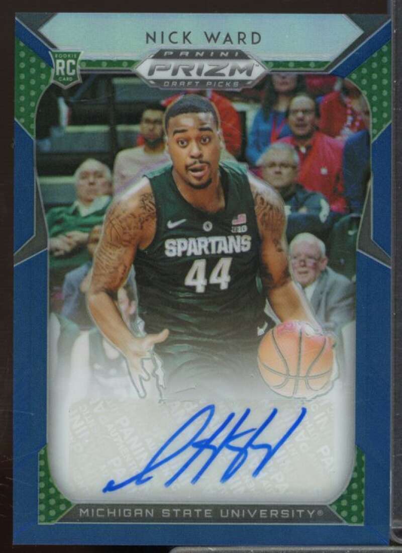 Nick Ward Rookie 2019-20 Panini Prizm Draft Picks Autographs Prizms Blue #110  Image 1