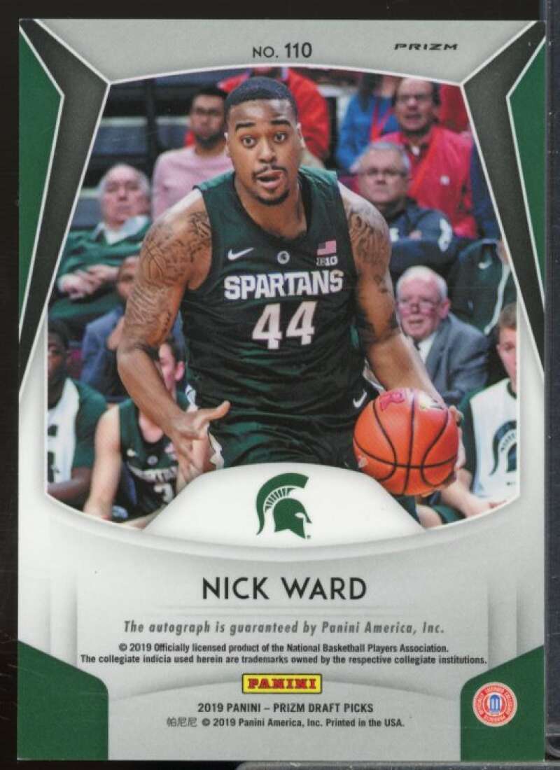 Nick Ward Rookie 2019-20 Panini Prizm Draft Picks Autographs Prizms Blue #110  Image 2