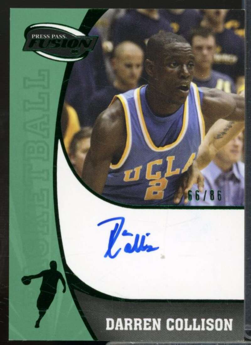 Darren Collison/86 Rookie Card 2009 Press Pass Fusion Autographs Green #SSDC  Image 1