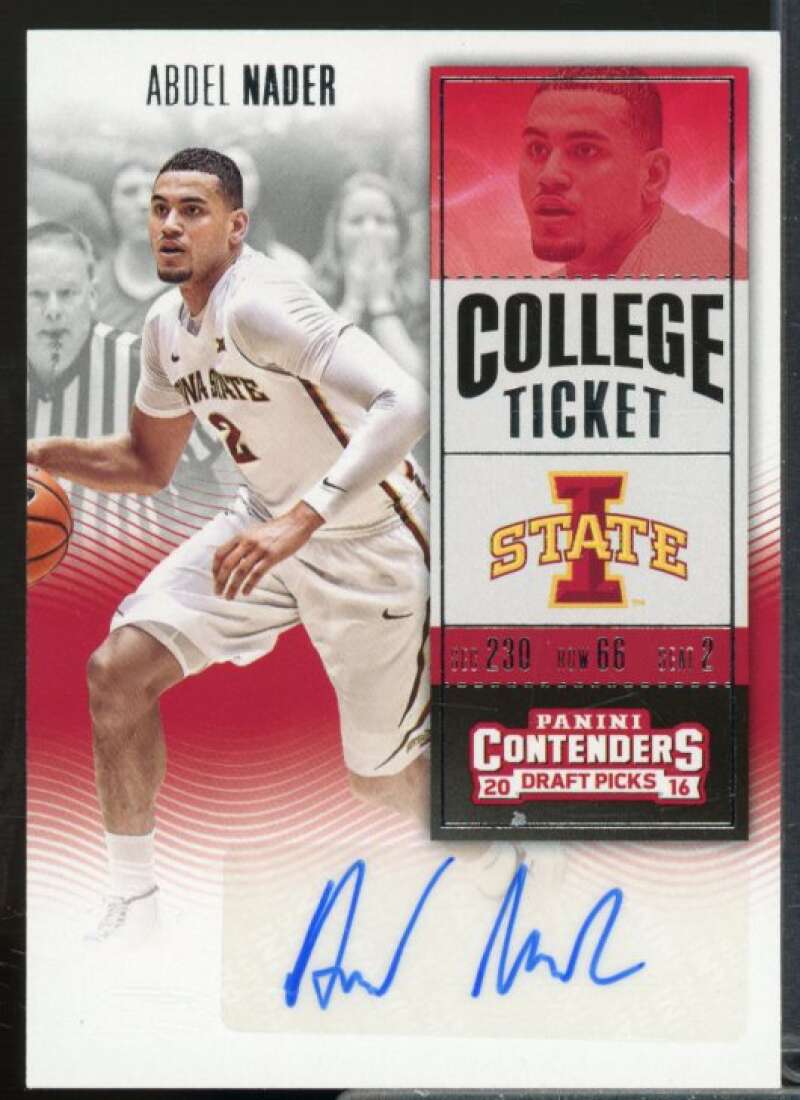 Abdel Nader AU Rookie Card 2016-17 Panini Contenders Draft Picks #178  Image 1