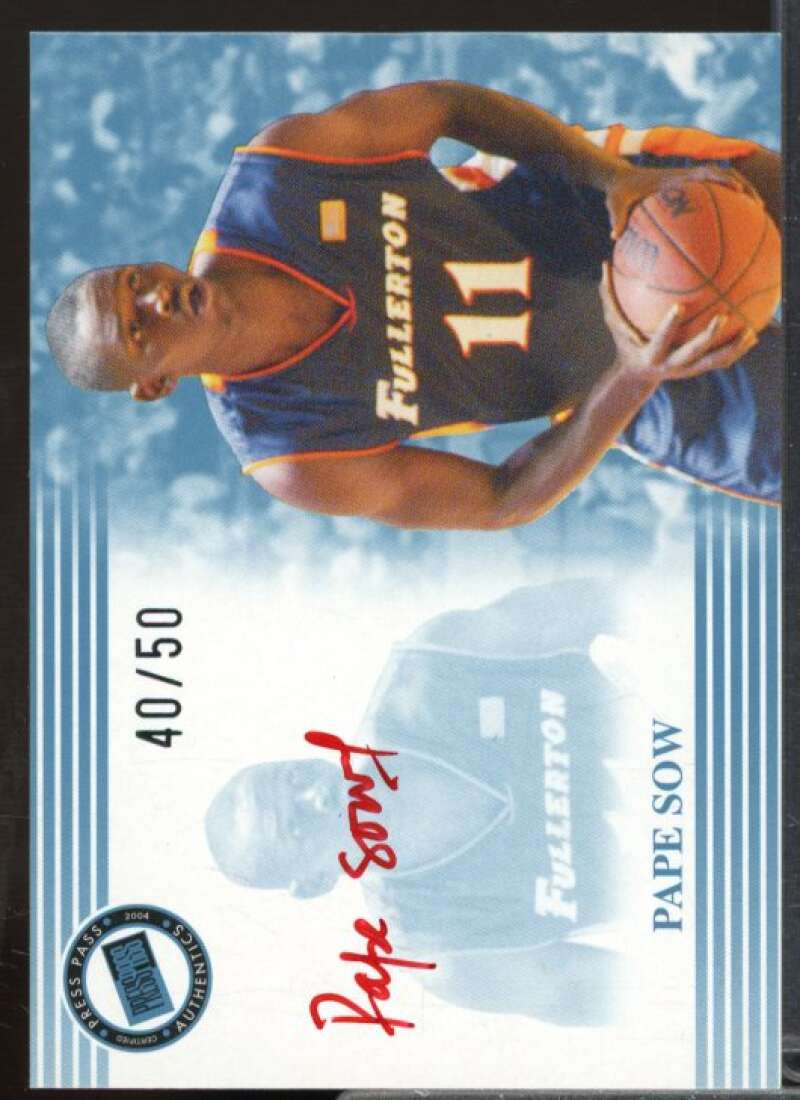 Pape Sow Rookie Card 2004 Press Pass Autographs Blue #31  Image 1