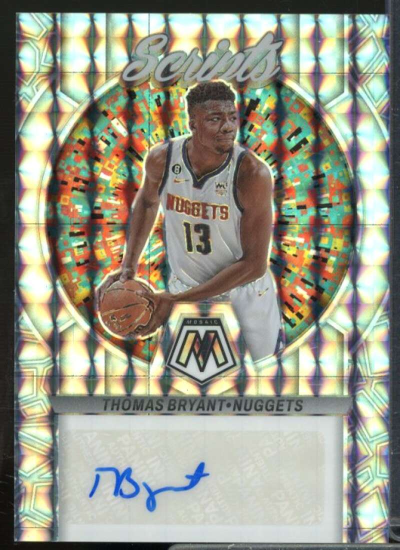 Thomas Bryant Rookie Card 2022-23 Panini Mosaic Scripts #16  Image 1