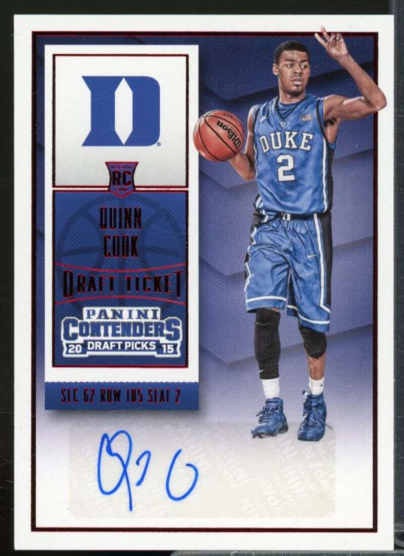 Quinn Cook AU/Left arm up 2015-16 Contenders Draft Picks Ticket Red Foil #134B  Image 1