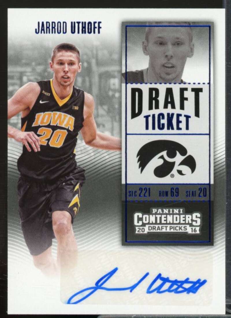 Jarrod Uthoff AU 2016-17 Panini Contenders Draft Picks Draft Blue Foil #130A  Image 1