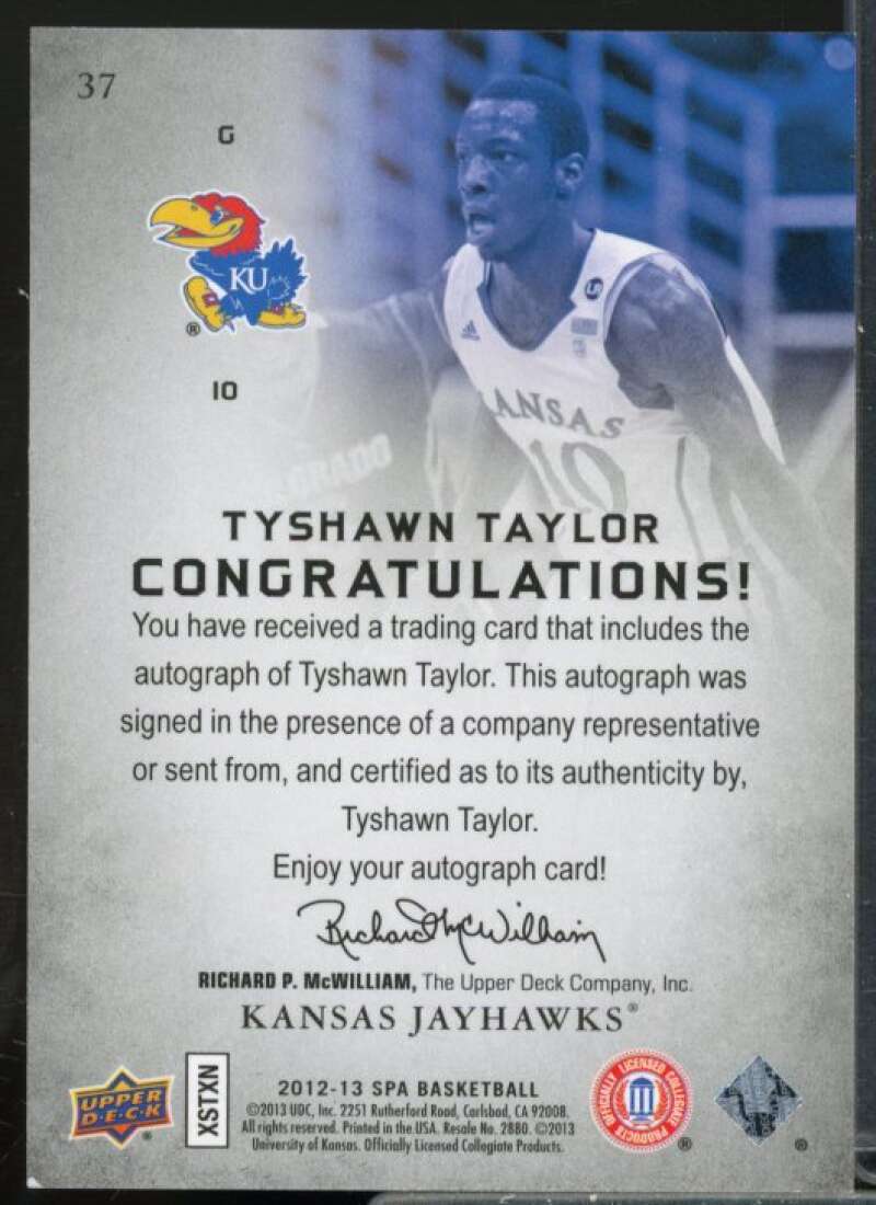 Tyshawn Taylor C Rookie Card 2012-13 SP Authentic Autographs #37  Image 2