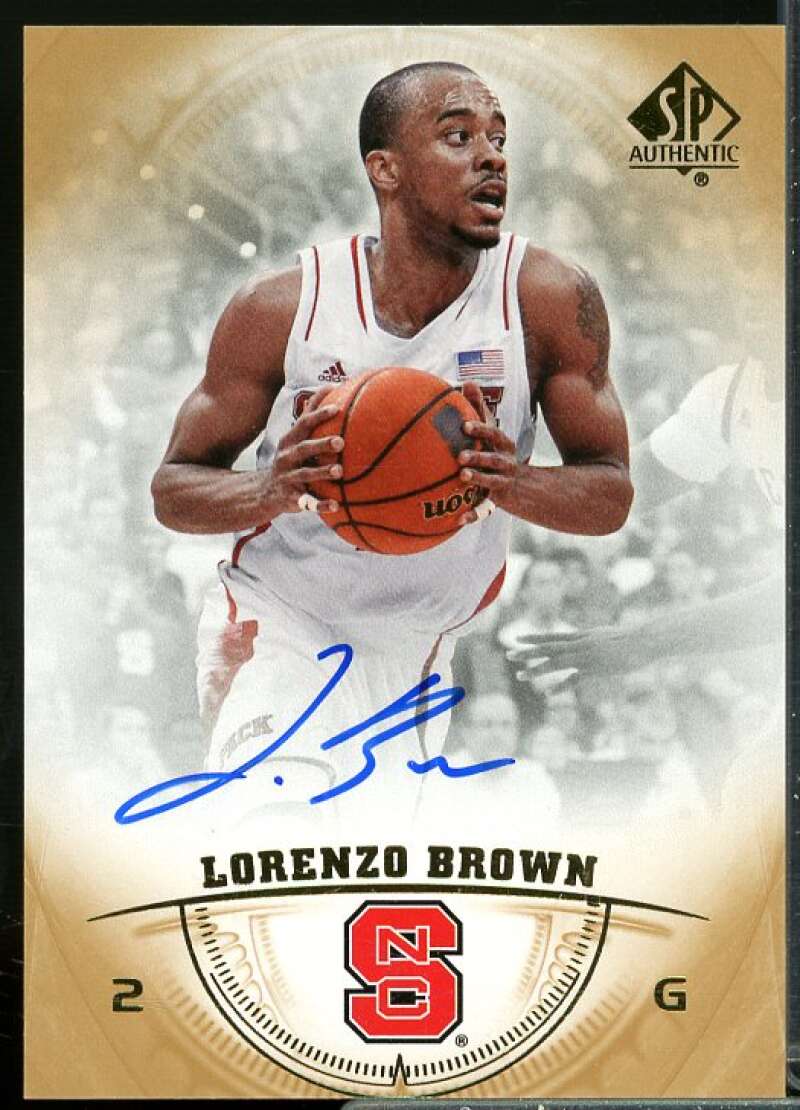 Lorenzo Brown C Rookie Card 2013-14 SP Authentic Autographs #43  Image 1