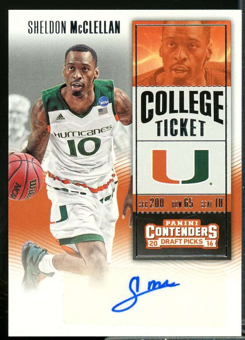 Sheldon McClellan AU Rookie Card 2016-17 Panini Contenders Draft Picks #172  Image 1